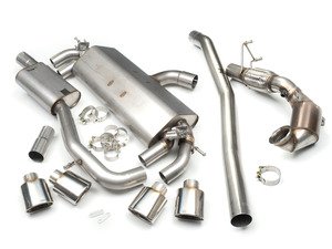 ES#2862452 - tbmk7r3KT - 3" Valved Turbo Back Exhaust System - Resonated - Get that Exhaust tone you've been looking for! Features 3" construction with quad Polished oval tips and a high flow cat. - Milltek Sport - Volkswagen