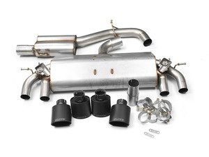 ES#2828261 - SSXVW258 - Valved Cat-Back Exhaust System - Resonated - Get that Exhaust tone you've been looking for! Features 3" construction with quad cerakote black oval tips. - Milltek Sport - Volkswagen