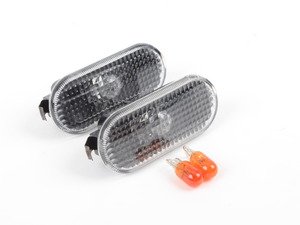 ES#5293 - ECS949117RKT-A - Rough Style Side Marker Set - Smoke - (NO LONGER AVAILABLE) - Fender-mounted side markers with amber bulbs - ECS - 