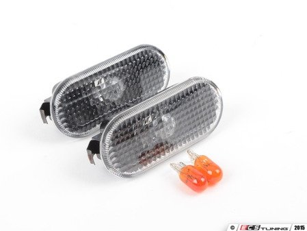 ES#5293 - ECS949117RKT-A - Rough Style Side Marker Set - Smoke - (NO LONGER AVAILABLE) - Fender-mounted side markers with amber bulbs - ECS - 