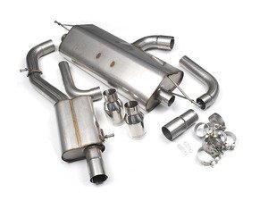 ES#2827600 - SSXAU485 - Cat-Back Exhaust System - Resonated - 3" stainless steel with dual GT100 polished tips - Milltek Sport - Audi