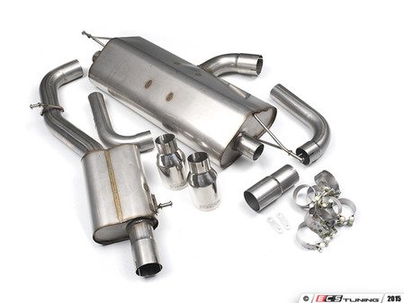 ES#2827600 - SSXAU485 - Cat-Back Exhaust System - Resonated - 3" stainless steel with dual GT100 polished tips - Milltek Sport - Audi