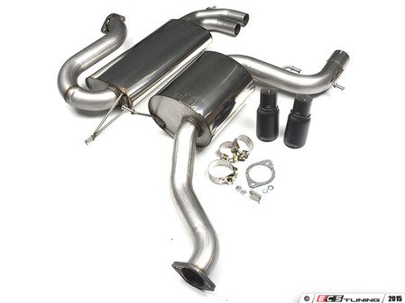 ES#2828283 - SSXVW280 - 3" Cat-Back Exhaust System - Resonated - Get that Exhaust tone you've been looking for, features black "GT80" style tips! - Milltek Sport - Volkswagen