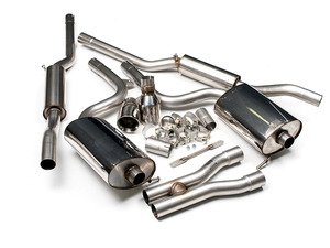 ES#4164713 - B6S4RESONATED - Cat-Back Exhaust System - Resonated - 2.25" stainless steel with your choice of tip style - Milltek Sport - Audi