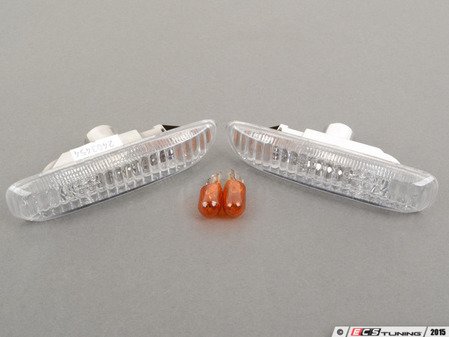 ES#2748987 - HBE46SM-2DX-C - Clear Fender Side Marker Set - Direct replacement for your amber fender side markers - Depo - BMW