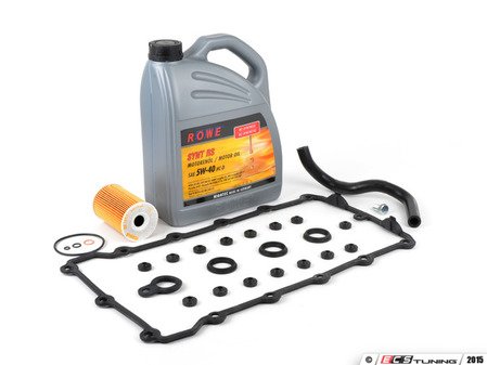 ES#2855460 - 11121721876KT - Comprehensive Valve Cover Gasket Install Kit - Complete valve cover gasket set, breather hose, and oil service kit. Make your gasket replacement one-and-done! - Assembled By ECS - BMW