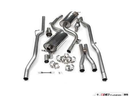 ES#4164715 - B6S4NONRESONATED - Cat-Back Exhaust System - Non-Resonated - 2.25" stainless steel with your choice of tip style - Milltek Sport - Audi