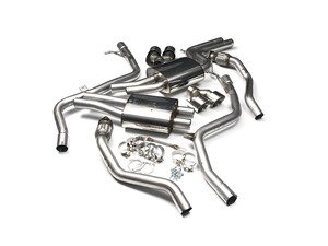 ES#2827493 - SSXAU376 - Cat-Back Exhaust System - Non-Resonated Race Version - 2.37" stainless steel with quad 100mm polished tips - Milltek Sport - Audi