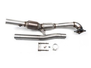 ES#2827341 - SSXAU200 - 3" Cast Downpipe With High Flow Sport Catalytic Converter - Stainless steel 3" downpipe with HJS sport catalytic converter designed to work with 2.75" cat-back exhaust systems. - Milltek Sport - Audi Volkswagen