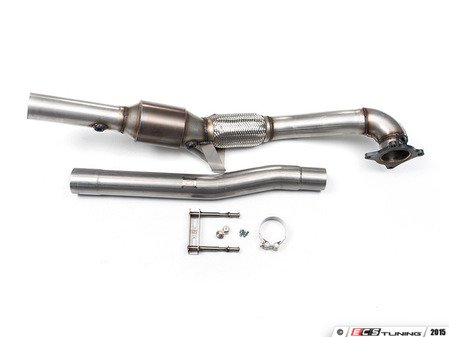 ES#2827341 - SSXAU200 - 3" Cast Downpipe With High Flow Sport Catalytic Converter - Stainless steel 3" downpipe with HJS sport catalytic converter designed to work with 2.75" cat-back exhaust systems. - Milltek Sport - Audi Volkswagen