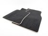 ES#2745137 - 51477324843 - Gray Seam Floor Mat Carpet Set Front - Priced As Set - Replace or upgrade to factory MINI carpets : black velour with gray piping : Satellite Gray - Genuine MINI - MINI