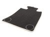 ES#2745137 - 51477324843 - Gray Seam Floor Mat Carpet Set Front - Priced As Set - Replace or upgrade to factory MINI carpets : black velour with gray piping : Satellite Gray - Genuine MINI - MINI