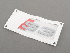 ES#2740650 - 8L08537352ZZ - S3 Chrome Trunk Emblem - Replace your worn or missing emblem  - Genuine Volkswagen Audi - Audi