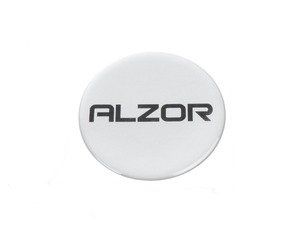 ES#2652240 - az715mm - Alzor Center Cap Sticker - 71.5mm - Silver / Black Alzor Logo - 58mm diameter center cap sticker with a flat profile - Fits ES2771911 - Alzor - 