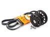 ES#2863224 - 003042ECS01KT4 - Aluminum Pulley Kit - with belts  - Finally, a durable pulley kit that won't break! Includes durable ECS Aluminum Power Steering Pulley, Aluminum water pump and Continental belts. - Assembled By ECS - BMW