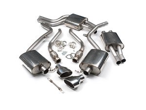 ES#2827473 - SSXAU356 - Cat-Back Exhaust System - Resonated - 2.37" stainless steel with dual 150x95mm polished oval tips - Milltek Sport - Audi