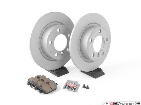 ES#2804128 - 34119804829KT21 - Rear Brake Service Kit - Featuring Zimmerman rotors and Akebono pads - Assembled By ECS - MINI