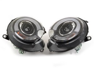 ES#2862390 - PR0-YD-MC07-DRL - Projector Blackout LED DRL Headlights - Pair  PRO-YD-MC07-DRL-BK - F56 Style LED DRL and black housing halogen projector headlight set! - Spyder - MINI