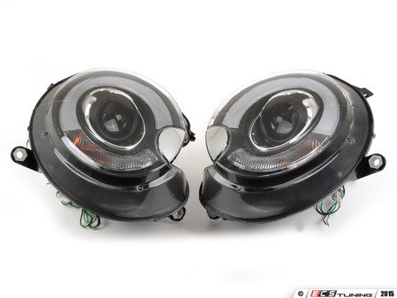 ES#2862390 - PR0-YD-MC07-DRL - Projector Blackout LED DRL Headlights - Pair  PRO-YD-MC07-DRL-BK - F56 Style LED DRL and black housing halogen projector headlight set! - Spyder - MINI