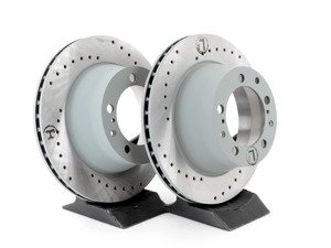 ES#4146896 - 275806cKT - Cross-Drilled Rear Brake Rotors - Pair 11.77" (299mm) - Directional rear axle fitment - Both left and right - Sebro - Porsche