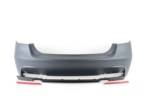 ES#2842194 - 012196ecs04a - F30 M Sport Style Rear Bumper - Dual Exit - Add the more aggressive rear bumper from the M Sport package - ECS - BMW