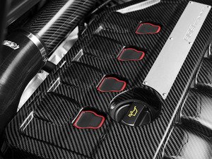 ES#3082315 - 005243ecs01aKT1 - Carbon Fiber Engine Cover Kit  - Includes ECS Carbon Fiber Engine Cover and Red Coil Packs for enhanced underhood styling! - Assembled By ECS - Volkswagen