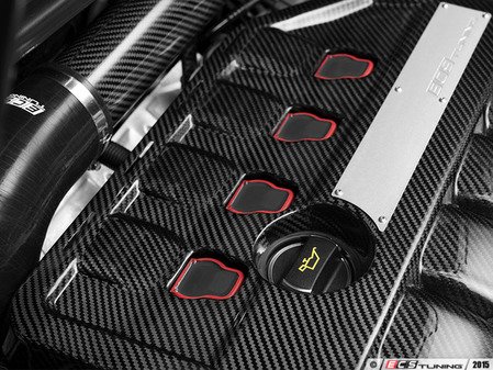 ES#3082315 - 005243ecs01aKT1 - Carbon Fiber Engine Cover Kit  - Includes ECS Carbon Fiber Engine Cover and Red Coil Packs for enhanced underhood styling! - Assembled By ECS - Volkswagen