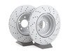 ES#4883283 - 34212283803KT3 - Performance Rear Brake Service Kit - Featuring ECS V5 cross drilled and slotted rotors and ECS EP24 "Enthusiast Performance" brake pads. - Assembled By ECS - BMW