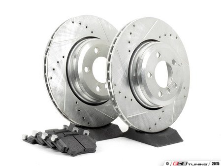 ES#2864156 - HK4875.550Z - Rear Sector 27 Performance Rotor & Pad Kit - Featuring Hawk Sector 27 cross drilled and slotted rotors with Performance Ceramic brake pads - Hawk - 