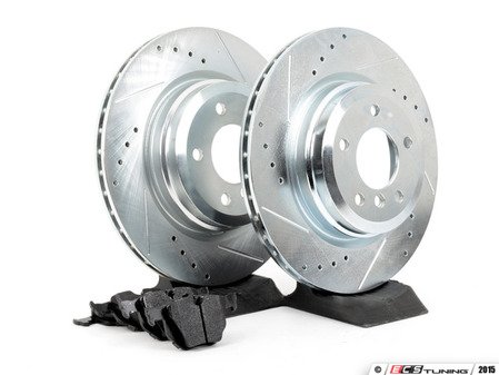 ES#2863982 - HK4504.624Z - Rear Sector 27 Performance Rotor & Pad Kit - Featuring Hawk Sector 27 cross drilled and slotted rotors with Performance Ceramic brake pads - Hawk - 