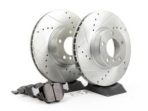 ES#2864103 - HK4790.325Z - Front Sector 27 Performance Rotor & Pad Kit - Featuring Hawk Sector 27 cross drilled and slotted rotors with Performance Ceramic brake pads - Hawk - 
