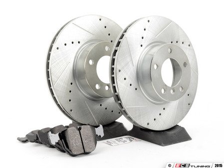 ES#2864103 - HK4790.325Z - Front Sector 27 Performance Rotor & Pad Kit - Featuring Hawk Sector 27 cross drilled and slotted rotors with Performance Ceramic brake pads - Hawk - 