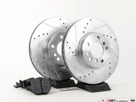 ES#2864076 - HK4762.325F - Front Sector 27 Performance Rotor & Pad Kit - Featuring Hawk Sector 27 cross drilled and slotted rotors with HPS brake pads - Hawk - 