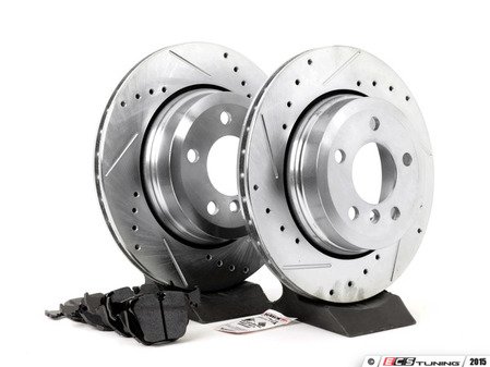 ES#2864121 - HK4814.518B - Rear Sector 27 Performance Rotor & Pad Kit - Featuring Hawk Sector 27 cross drilled and slotted rotors with HPS 5.0 brake pads - Hawk - 