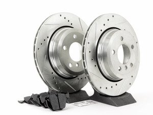 ES#2864123 - HK4814.518Z - Rear Sector 27 Performance Rotor & Pad Kit - Featuring Hawk Sector 27 cross drilled and slotted rotors with Performance Ceramic brake pads - Hawk - 