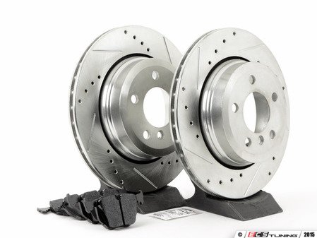 ES#2864123 - HK4814.518Z - Rear Sector 27 Performance Rotor & Pad Kit - Featuring Hawk Sector 27 cross drilled and slotted rotors with Performance Ceramic brake pads - Hawk - 