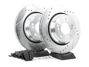 ES#2864105 - HK4793.518Z - Rear Sector 27 Performance Rotor & Pad Kit - Featuring Hawk Sector 27 cross drilled and slotted rotors with Performance Ceramic brake pads - Hawk - 