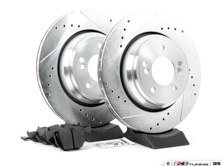 ES#2864105 - HK4793.518Z - Rear Sector 27 Performance Rotor & Pad Kit - Featuring Hawk Sector 27 cross drilled and slotted rotors with Performance Ceramic brake pads - Hawk - 