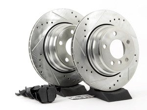 ES#2864106 - HK4795.518B - Rear Sector 27 Performance Rotor & Pad Kit - Featuring Hawk Sector 27 cross drilled and slotted rotors with HPS 5.0 brake pads - Hawk - 