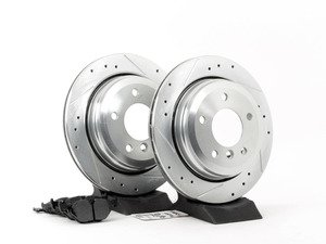 ES#2864128 - HK4842.227Z - Rear Sector 27 Performance Rotor & Pad Kit - (NO LONGER AVAILABLE) - Featuring Hawk Sector 27 cross drilled and slotted rotors with Performance Ceramic brake pads - Hawk - 