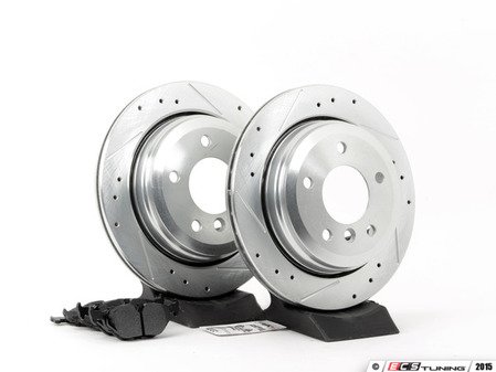ES#2864128 - HK4842.227Z - Rear Sector 27 Performance Rotor & Pad Kit - (NO LONGER AVAILABLE) - Featuring Hawk Sector 27 cross drilled and slotted rotors with Performance Ceramic brake pads - Hawk - 