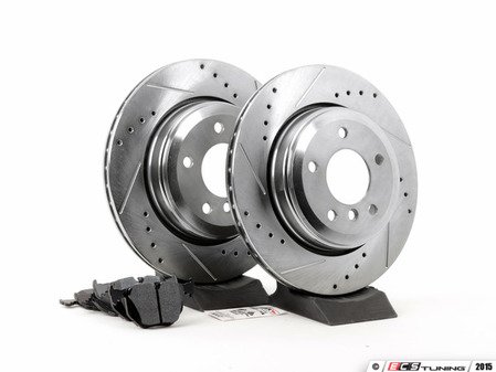 ES#2864158 - HK4882.518B - Rear Sector 27 Performance Rotor & Pad Kit - Featuring Hawk Sector 27 cross drilled and slotted rotors with HPS 5.0 brake pads - Hawk - 