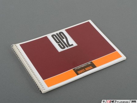 ES#1529638 - WKD460820 - 1968 912 Owner's Manual - Complete spiral-bound driver's manual - Genuine Porsche - Porsche