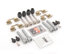 ES#2772155 - 1K0698451LKT1 -  Rear Pad and Rotor installation kit - With Guide Pins - Everything you need for a rear pad and rotor service - Assembled By ECS - Audi Volkswagen