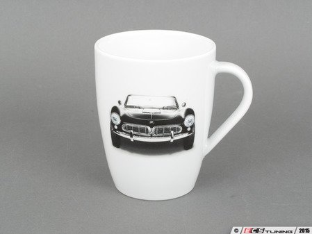 ES#2500908 - 80222219962 - Coffee Mug - BMW 507 - (NO LONGER AVAILABLE) - A white porcelain mug with an image of the classic BMW 507 - Genuine BMW - 
