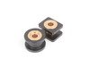ES#2840885 - 003929ecs0104aKT -  Solid Shifter Cable Bushing Upgrade Kit - Rectangle 8.5mm (F2B) - Round 8.0mm (S2s) - Tighten your shifter and stop missing shifts with ECS Billet and Bronze shifter bushings! - ECS - Audi Volkswagen