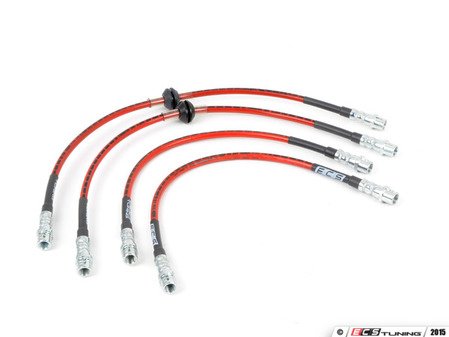 ES#2918315 - ecs41049KT1 - Exact-Fit Stainless Steel Brake Lines - Kit - DOT-compliant kit to improve pedal feel in your vehicle. - ECS - Audi Volkswagen