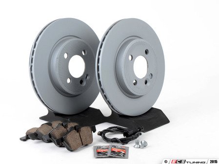 ES#2598231 - 34116774984KT13 - Front Brake Service Kit - Featuring Zimmerman rotors and ECS DD23 Daily Driver ceramic pads - Assembled By ECS - MINI