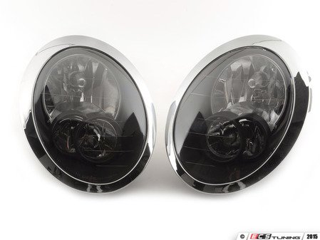 ES#2808024 - 3821102PUS2 - Halogen Blackout Headlight - Pair 382-1102P-US2 - (NO LONGER AVAILABLE) - Chrome ring and black housing headlight set! - Depo - 