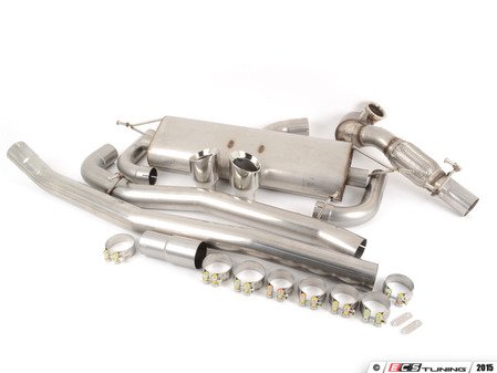 ES#2918049 - SSXAU3811KT1 - Turboback Exhaust System - Non-Resonated - 3" Large bore downpipe with Hi-Flow Sports cat and 3" stainless steel cat-back with dual 100mm polished tips - Milltek Sport - Audi